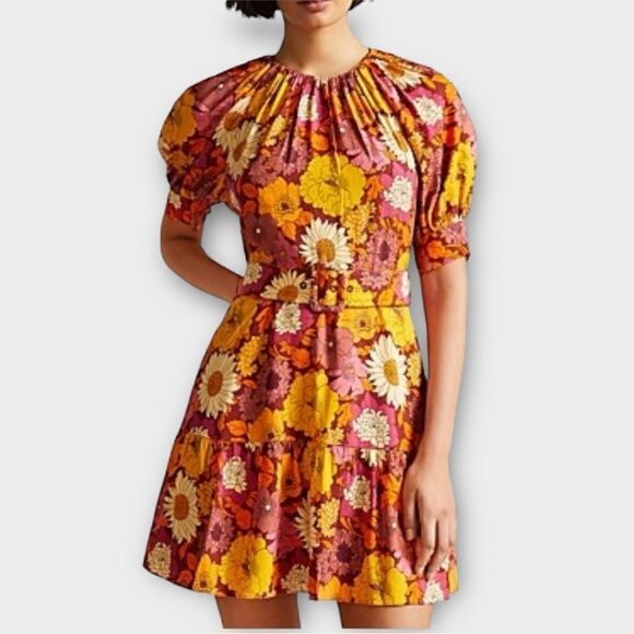 Ted Baker London Patti Floral Belted Mini Dress Women’s Size 3/US M - Picture 1 of 13